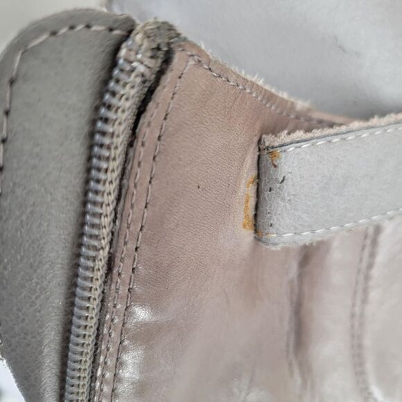 Sam Edelman Women's Penny Boot Size 7 Tall Gray Leather Knee High Riding Boots - Picture 11 of 15